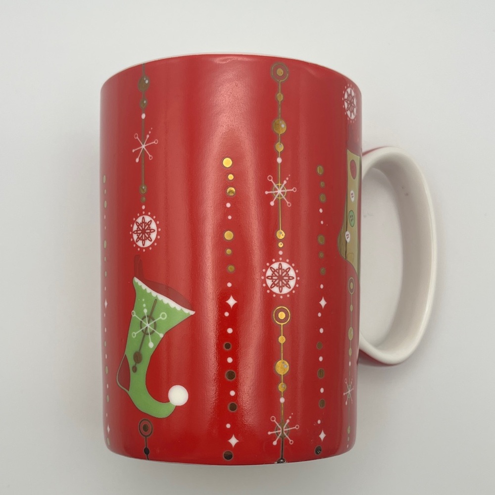 Vtg Starbucks Red Holiday Mug. Rare 2006